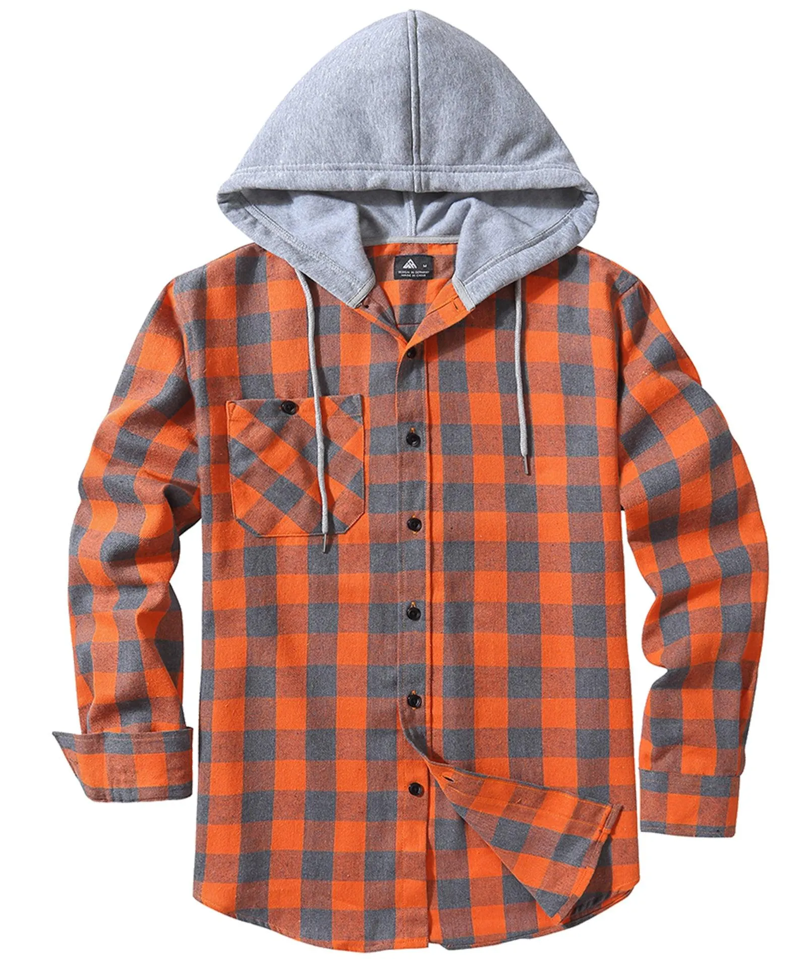 Men's Button Up Flannel Plaid Shirt-CFMMX20007