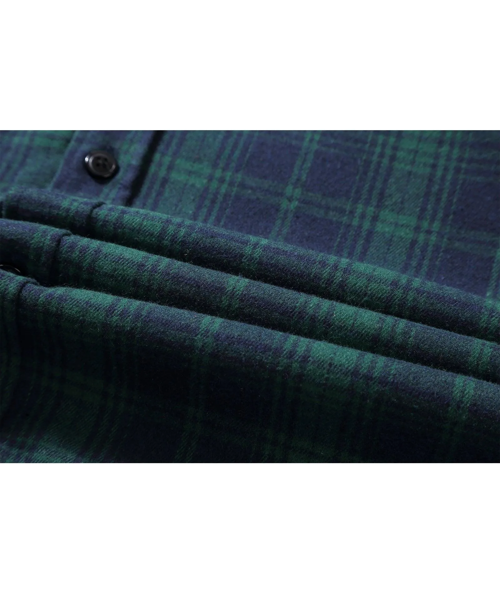 Men's Button Up Flannel Plaid Shirt-CFMMX20007