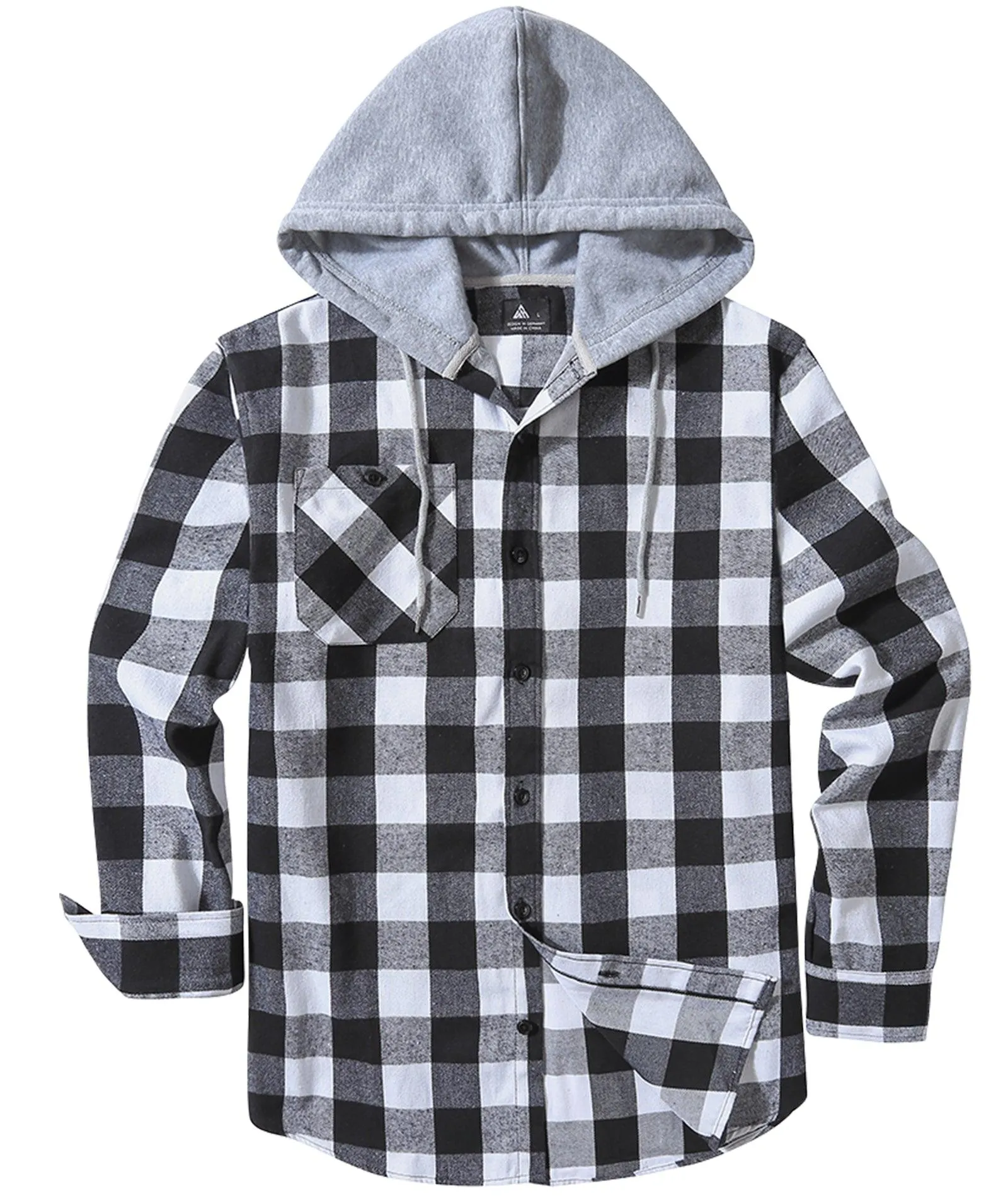 Men's Button Up Flannel Plaid Shirt-CFMMX20007