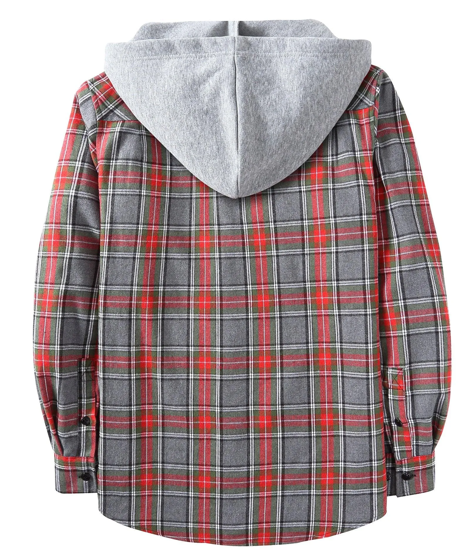 Men's Button Up Flannel Plaid Shirt-CFMMX20007