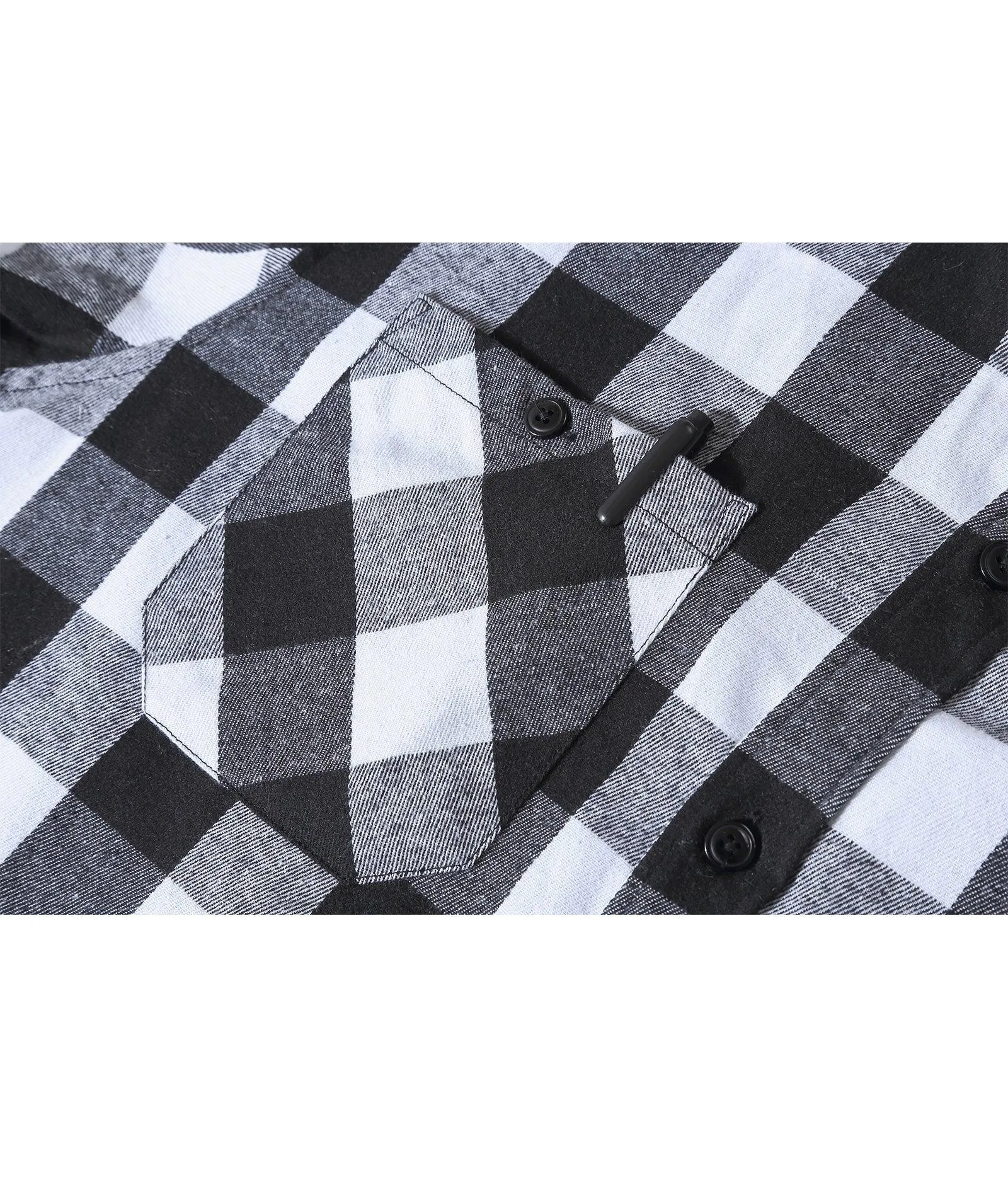 Men's Button Up Flannel Plaid Shirt-CFMMX20007