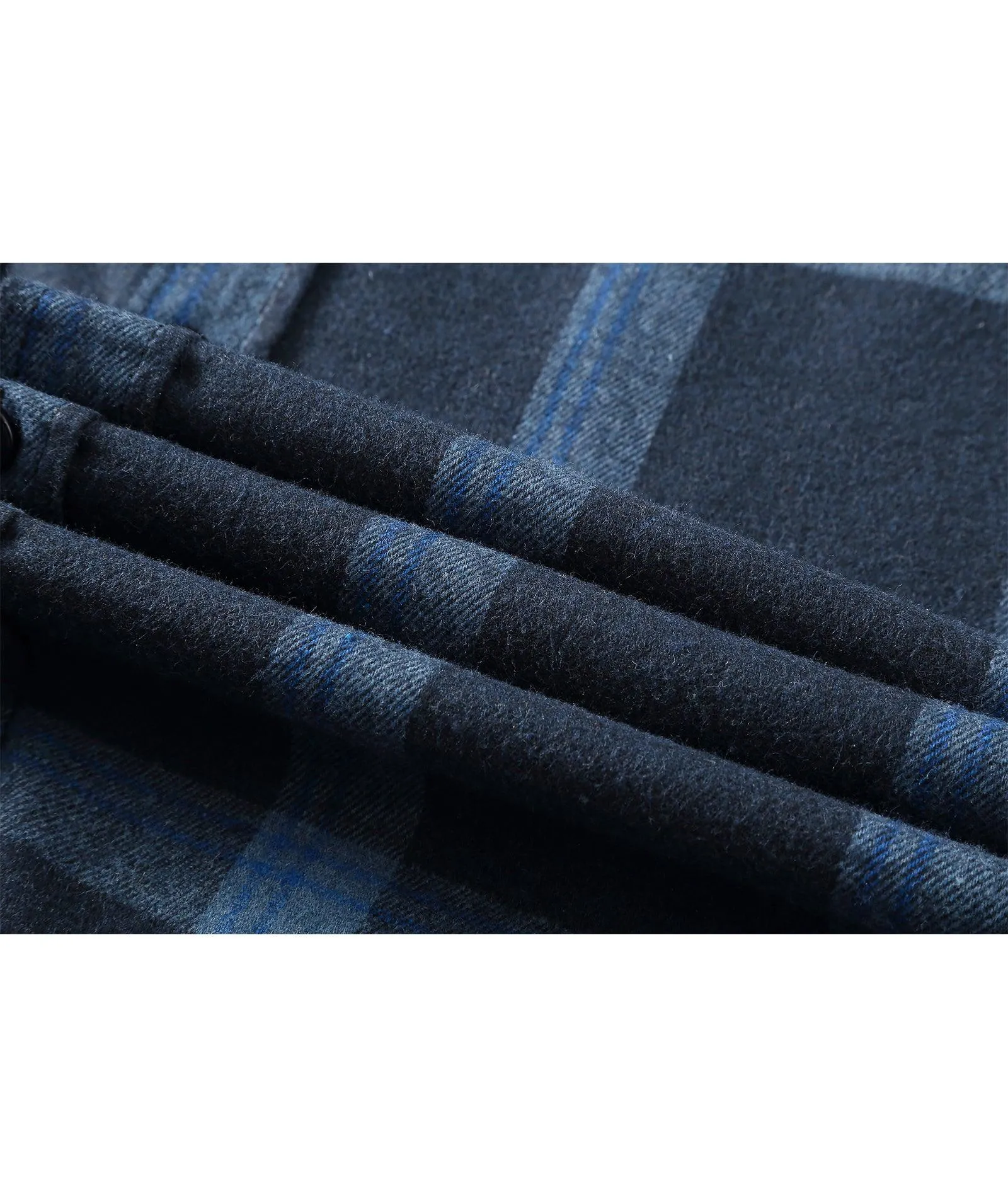 Men's Button Up Flannel Plaid Shirt-CFMMX20007