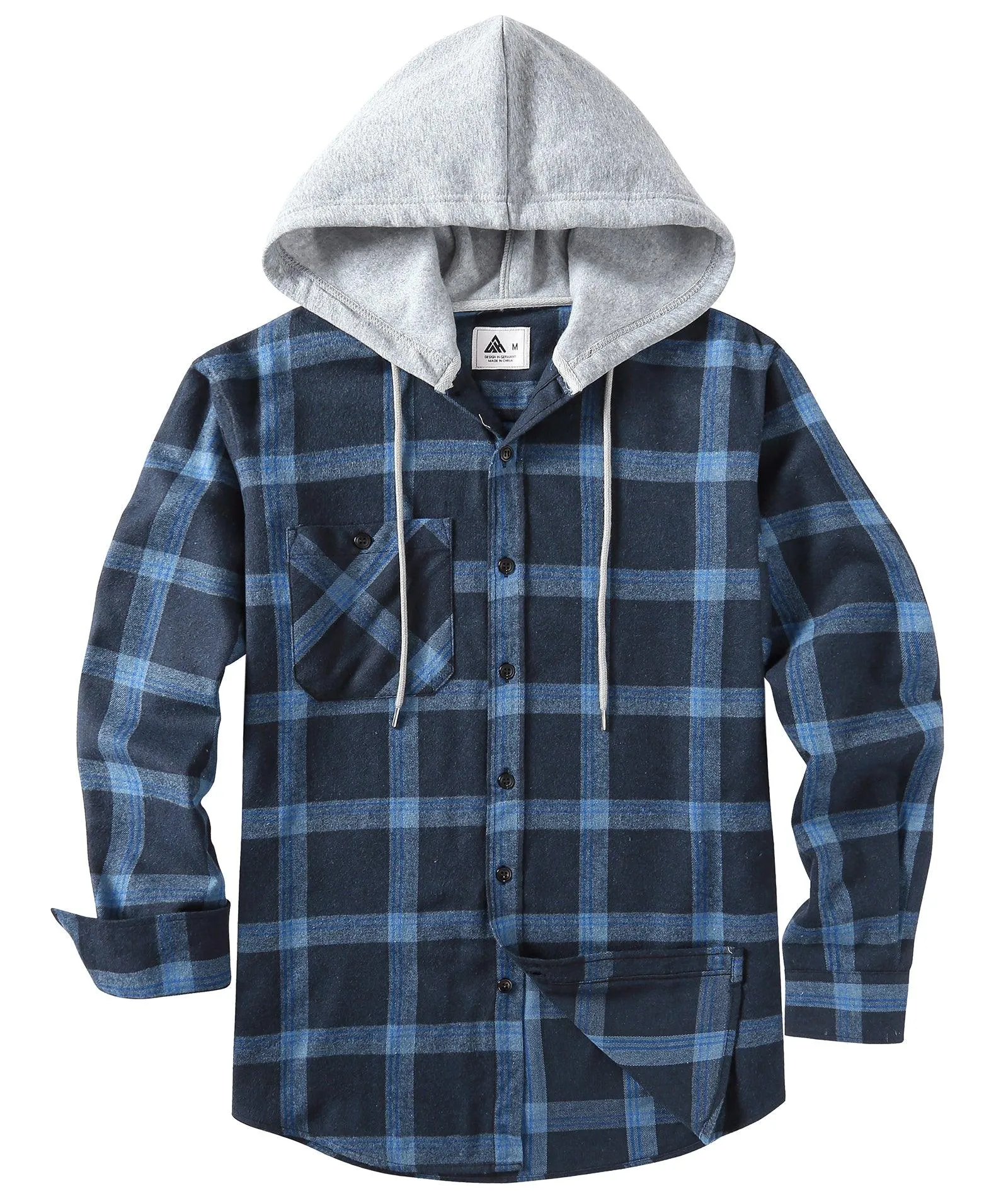 Men's Button Up Flannel Plaid Shirt-CFMMX20007