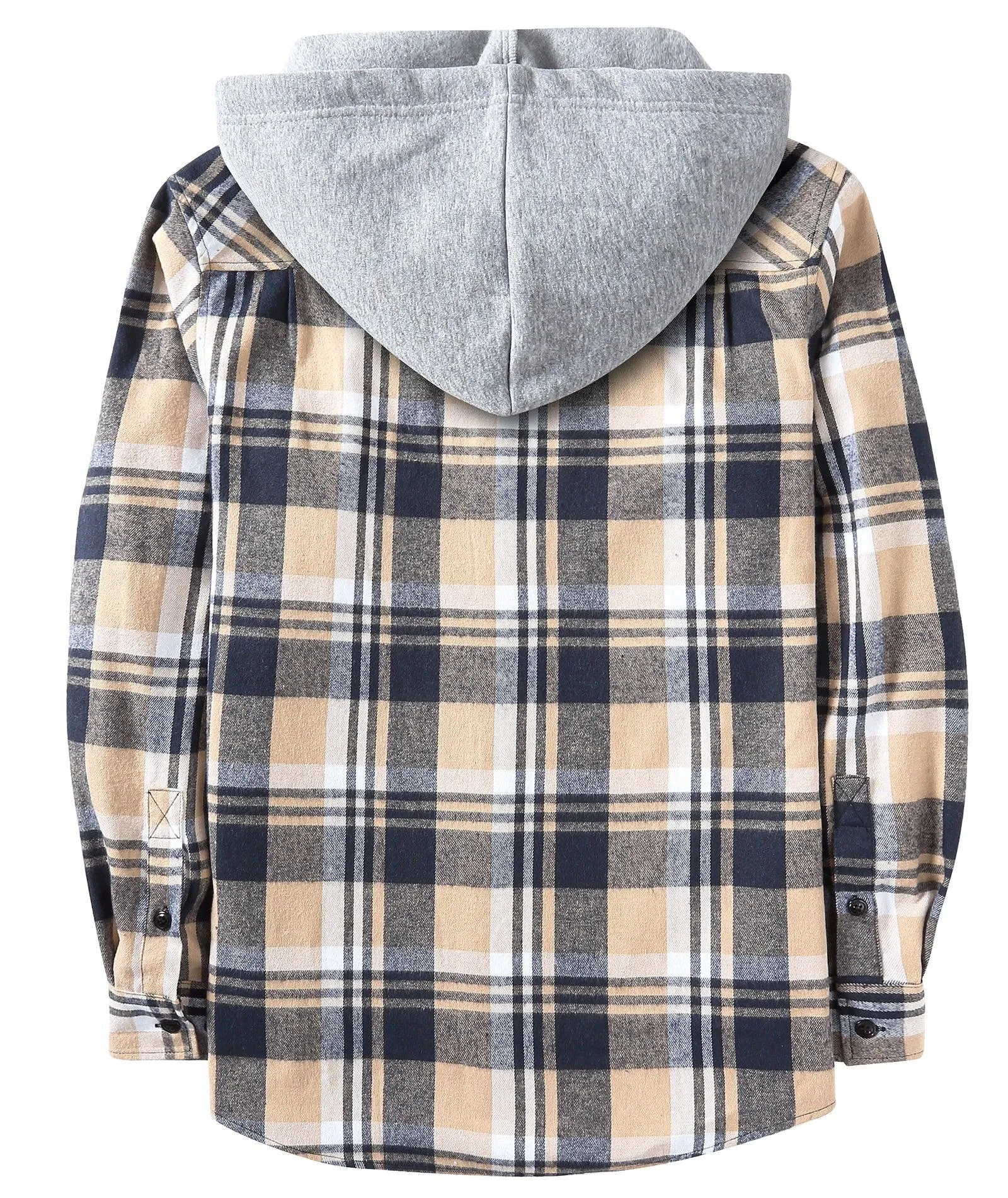 Men's Button Up Flannel Plaid Shirt-CFMMX20007