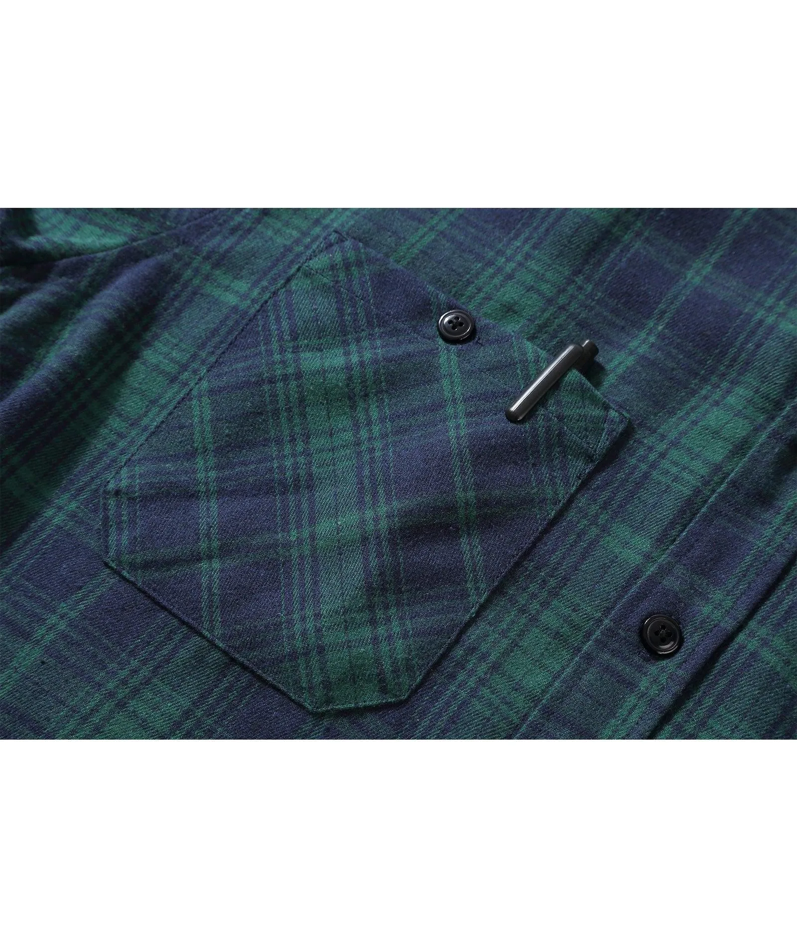Men's Button Up Flannel Plaid Shirt-CFMMX20007