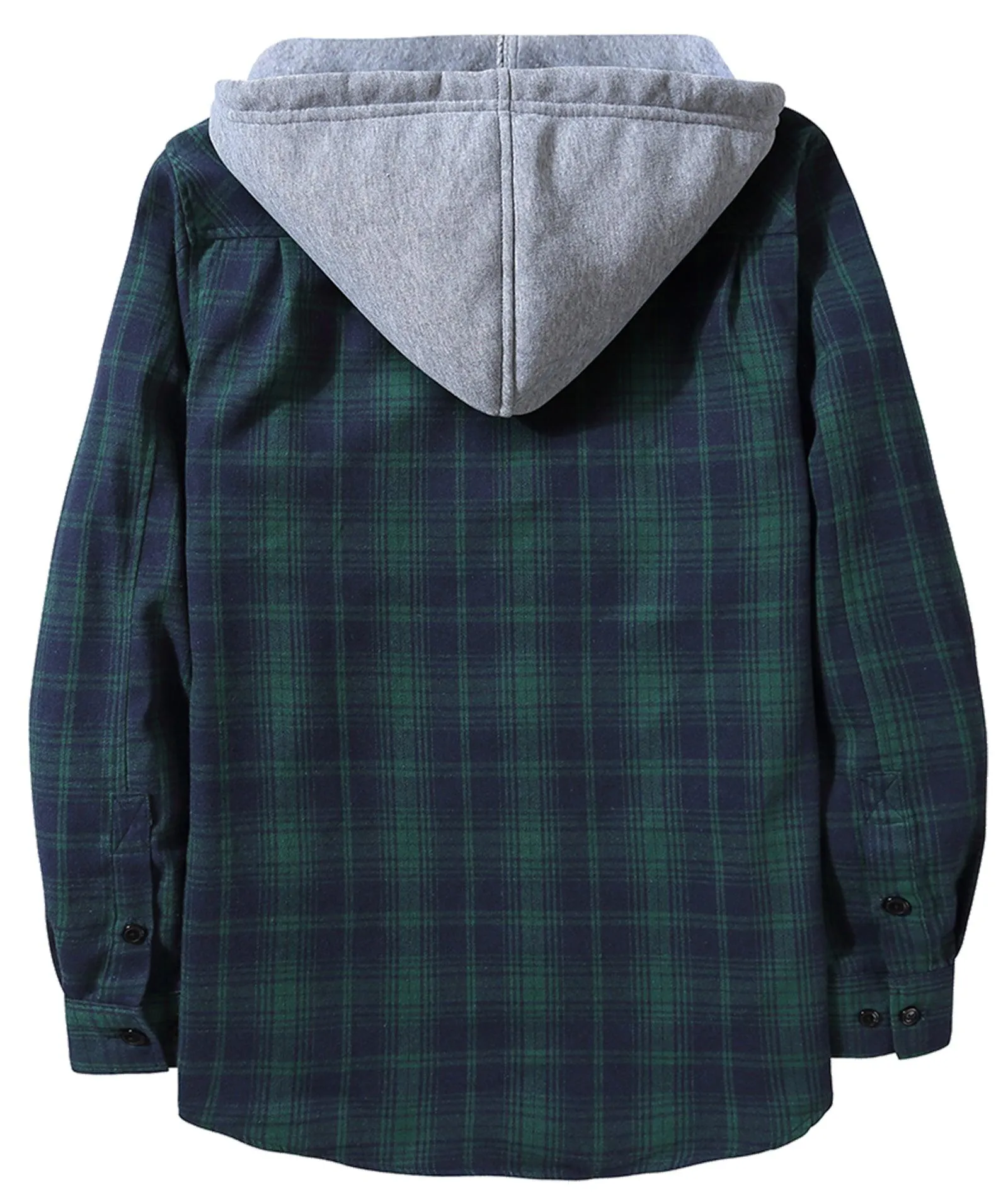 Men's Button Up Flannel Plaid Shirt-CFMMX20007