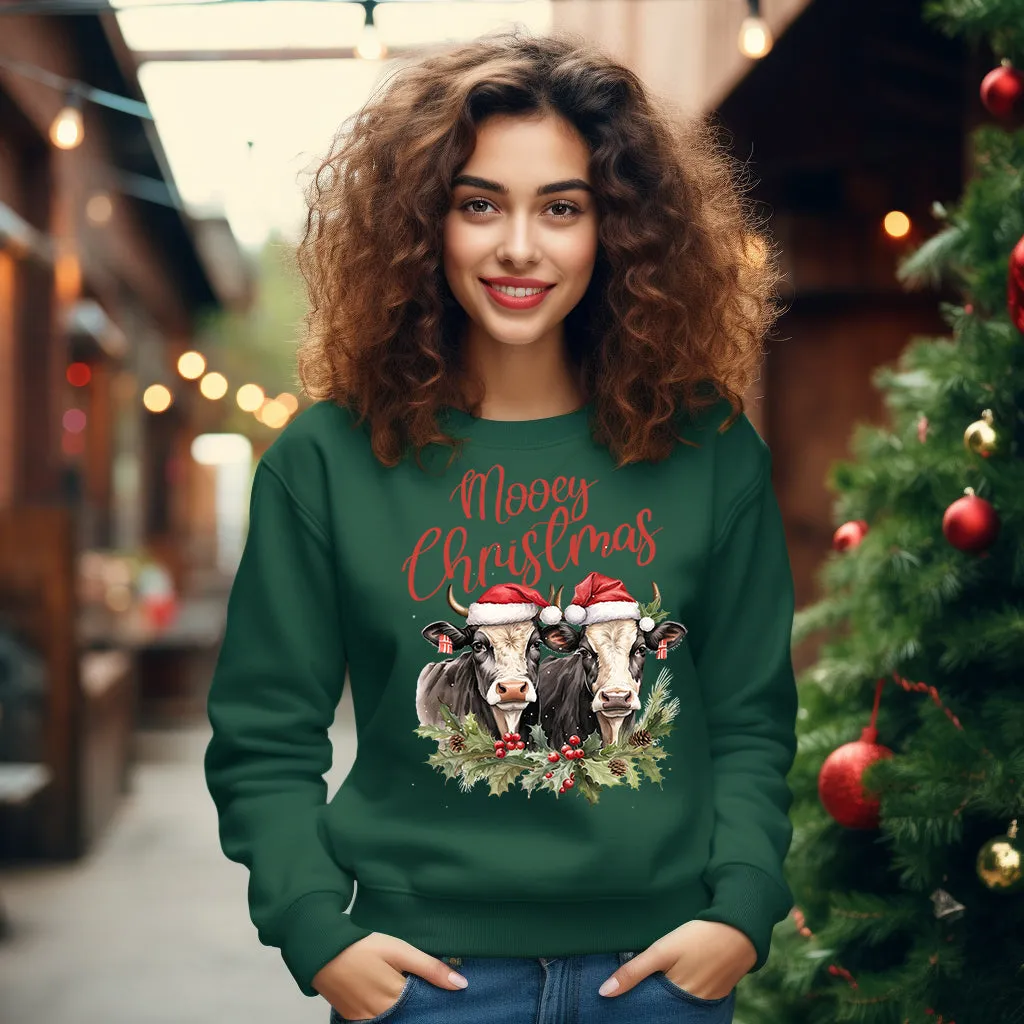 Merry Christmas Crewneck Sweatshirt,  ntage Christmas Farm,Happy Holidays Country Christmas,Holiday,Western Crewneck Sweatshirt