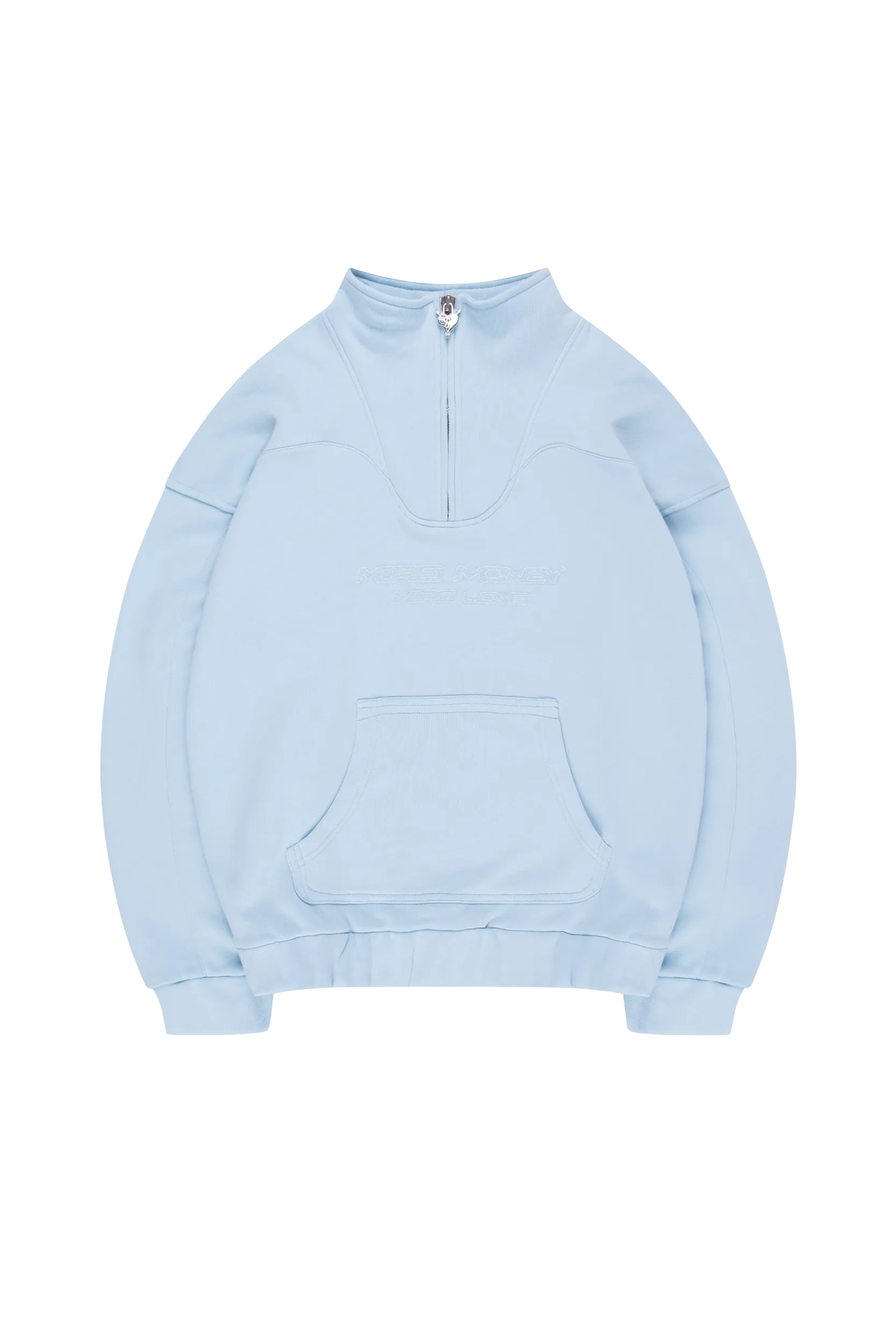 MORE MONEY LOGO HALFZIP BABYBLUE