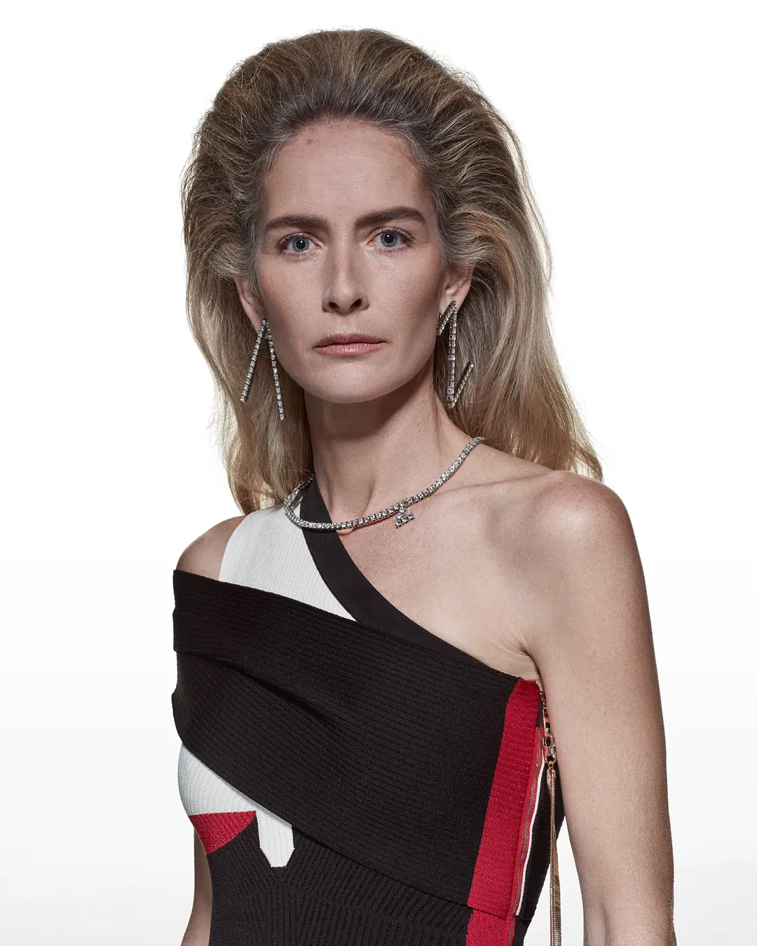 MULTICOLOR ASYMMETRIC WRAP DRESS - MULTICOLOR