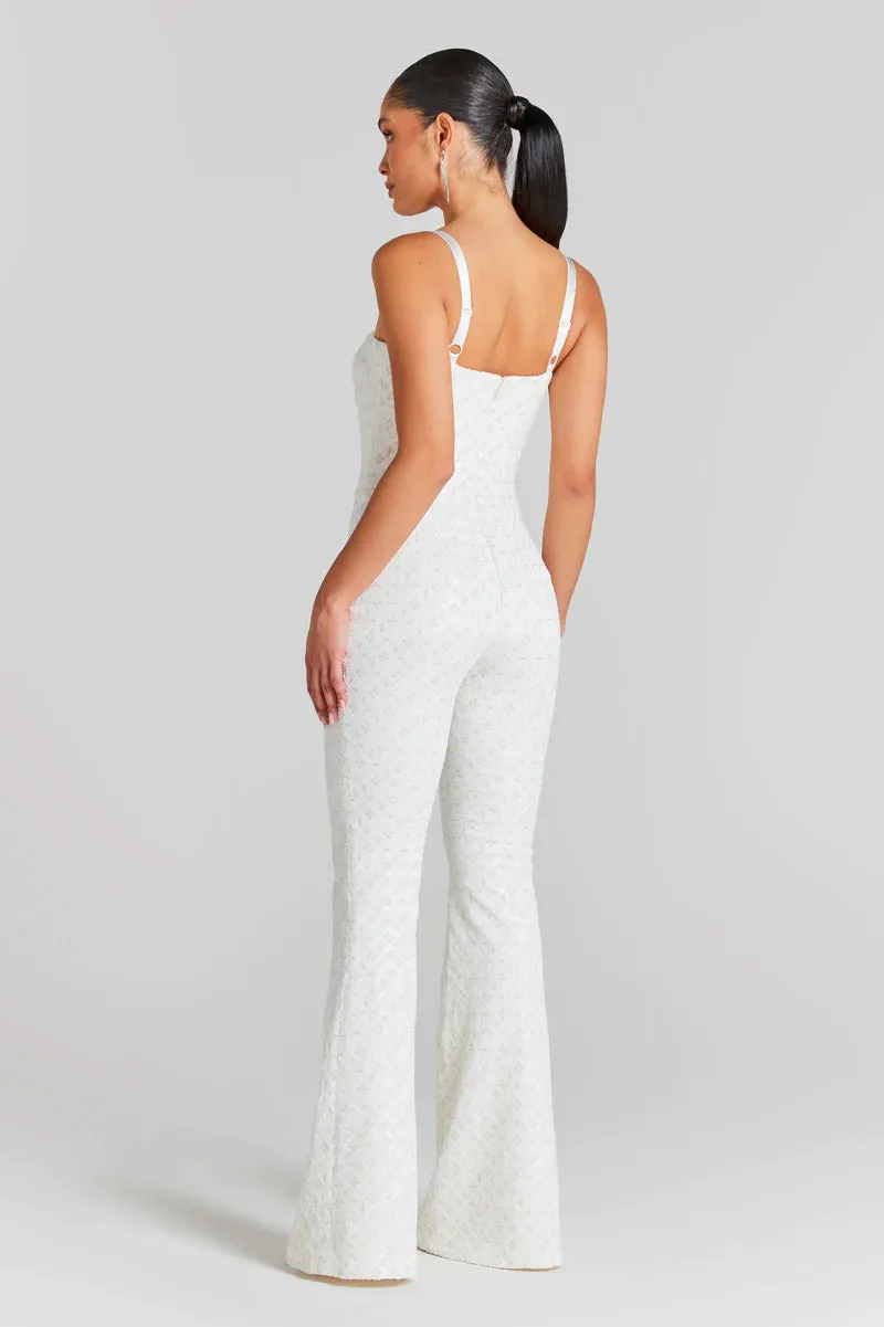 Nadine Merabi Hailey White Jumpsuit
