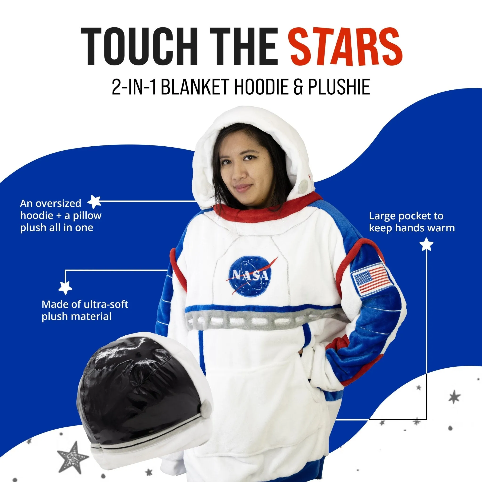 NASA Astronaut Snugible | Blanket Hoodie & Pillow