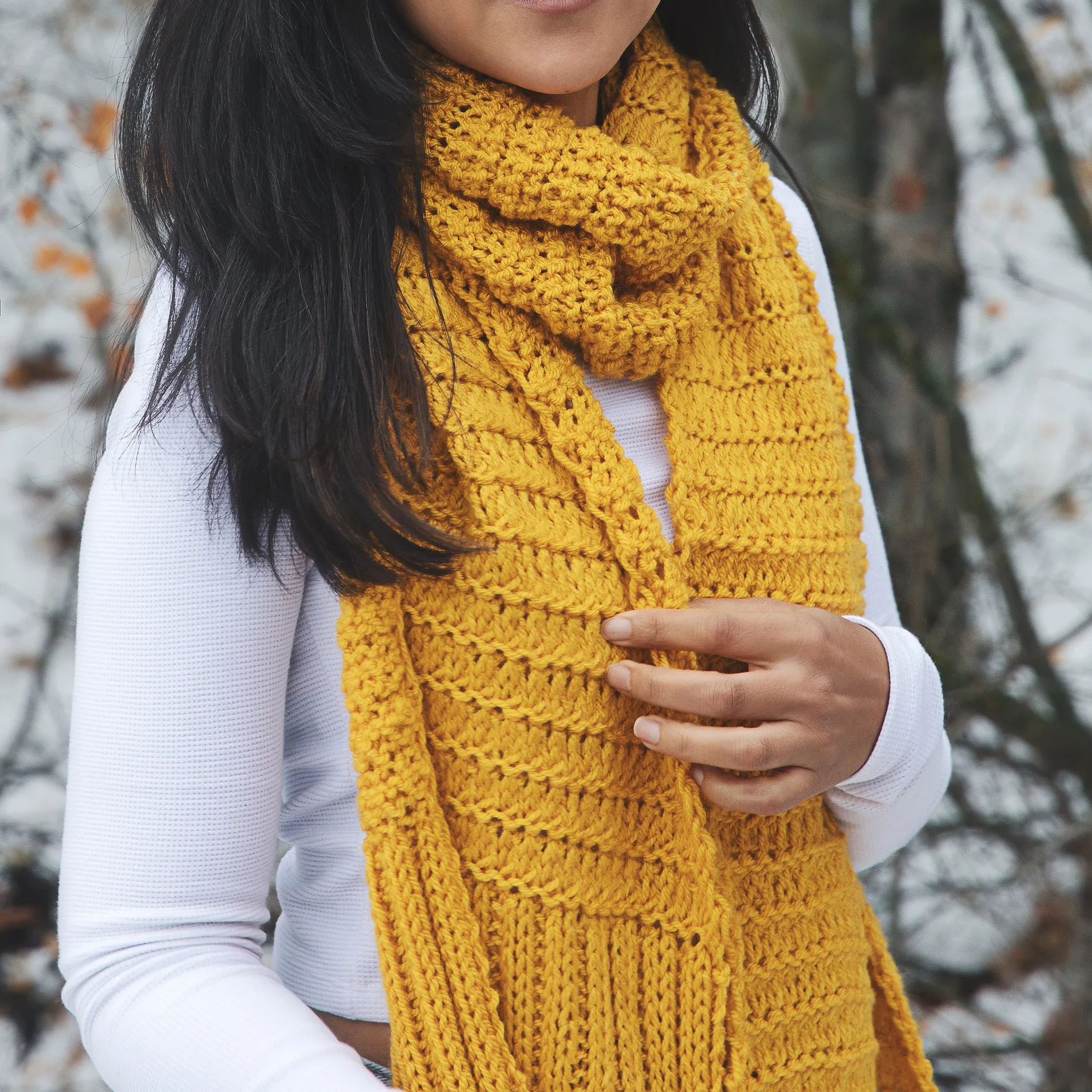 October Scarf Knitting Pattern