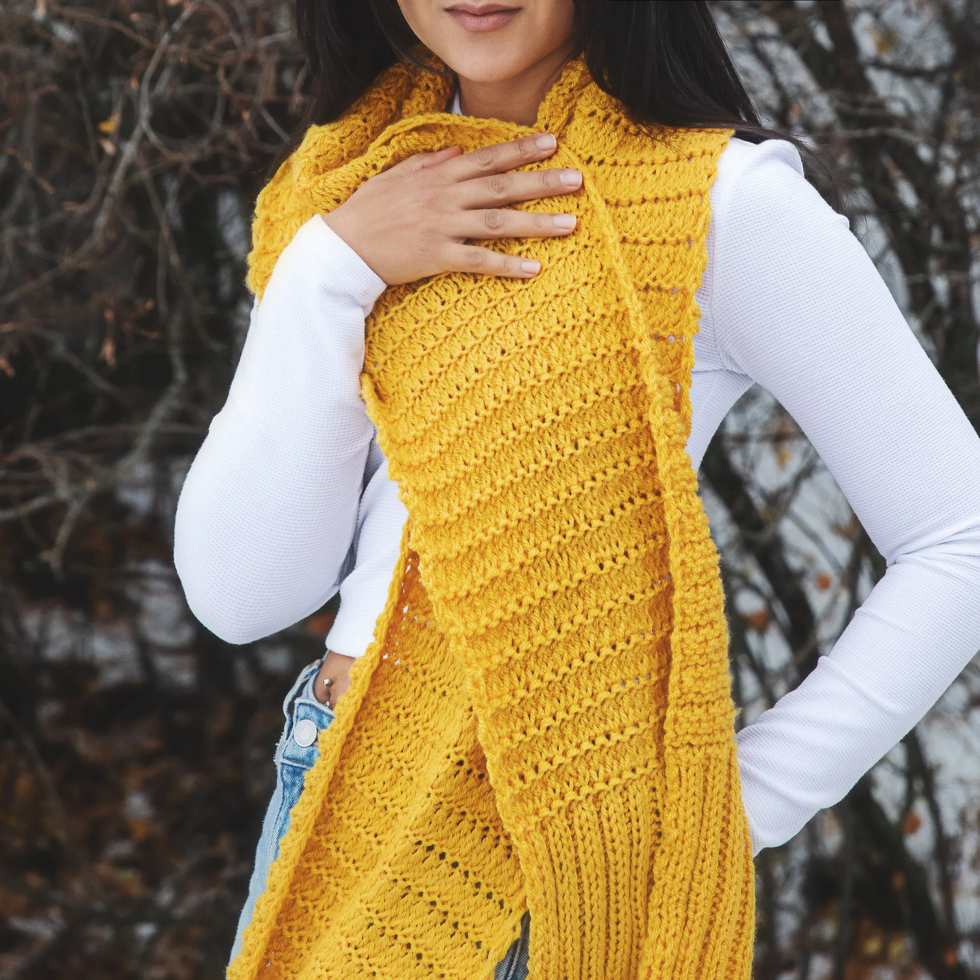 October Scarf Knitting Pattern
