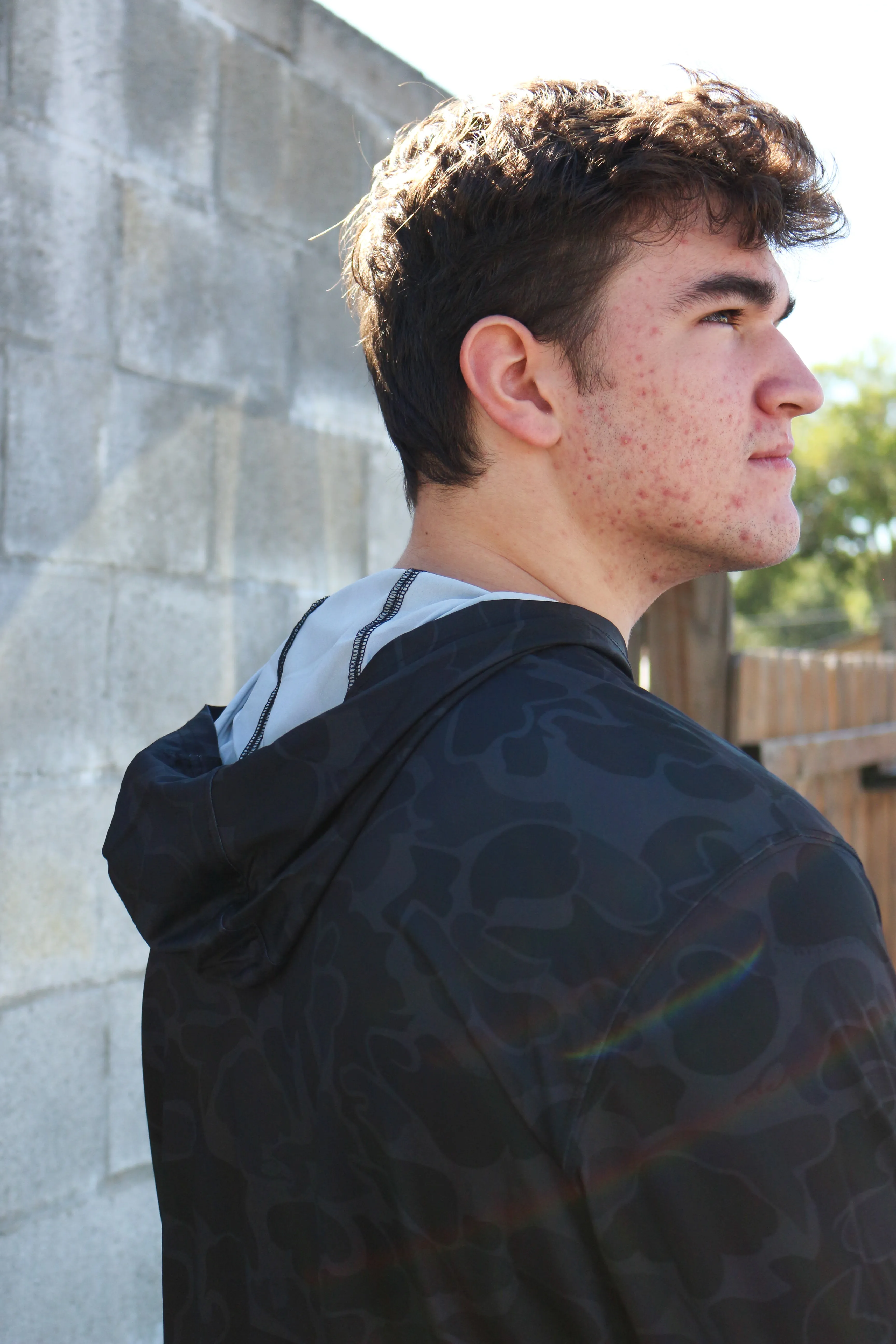 Old School Black Camo Performance Moisture Wicking Hoodie