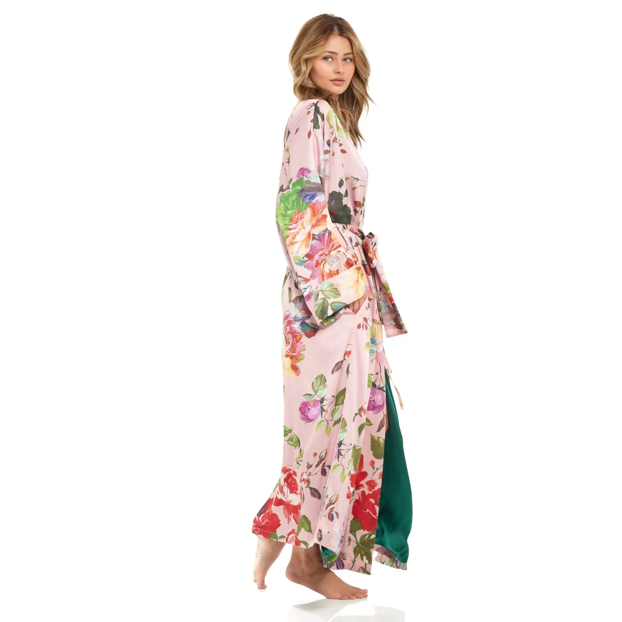 Peach Garden floral Robe