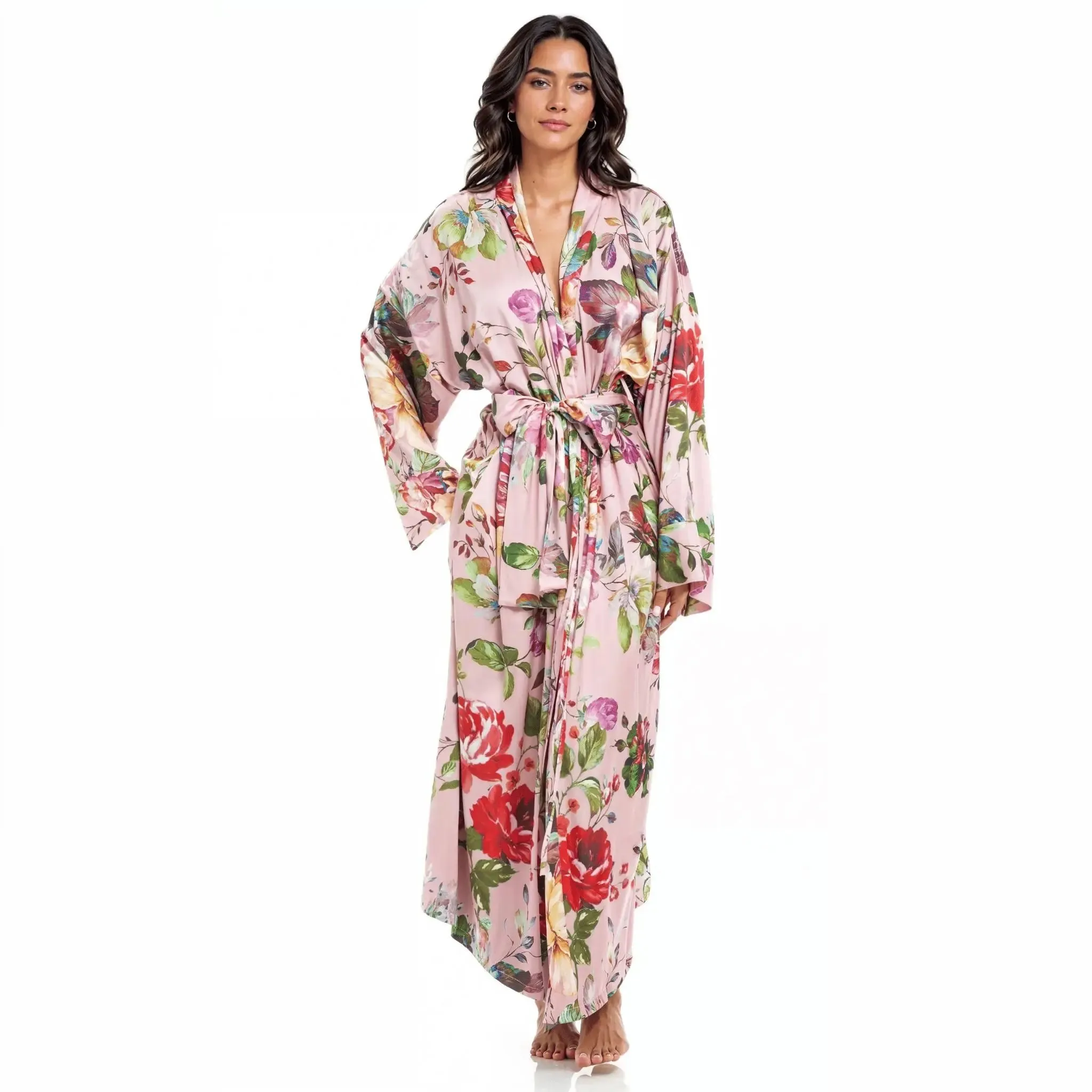 Peach Garden floral Robe
