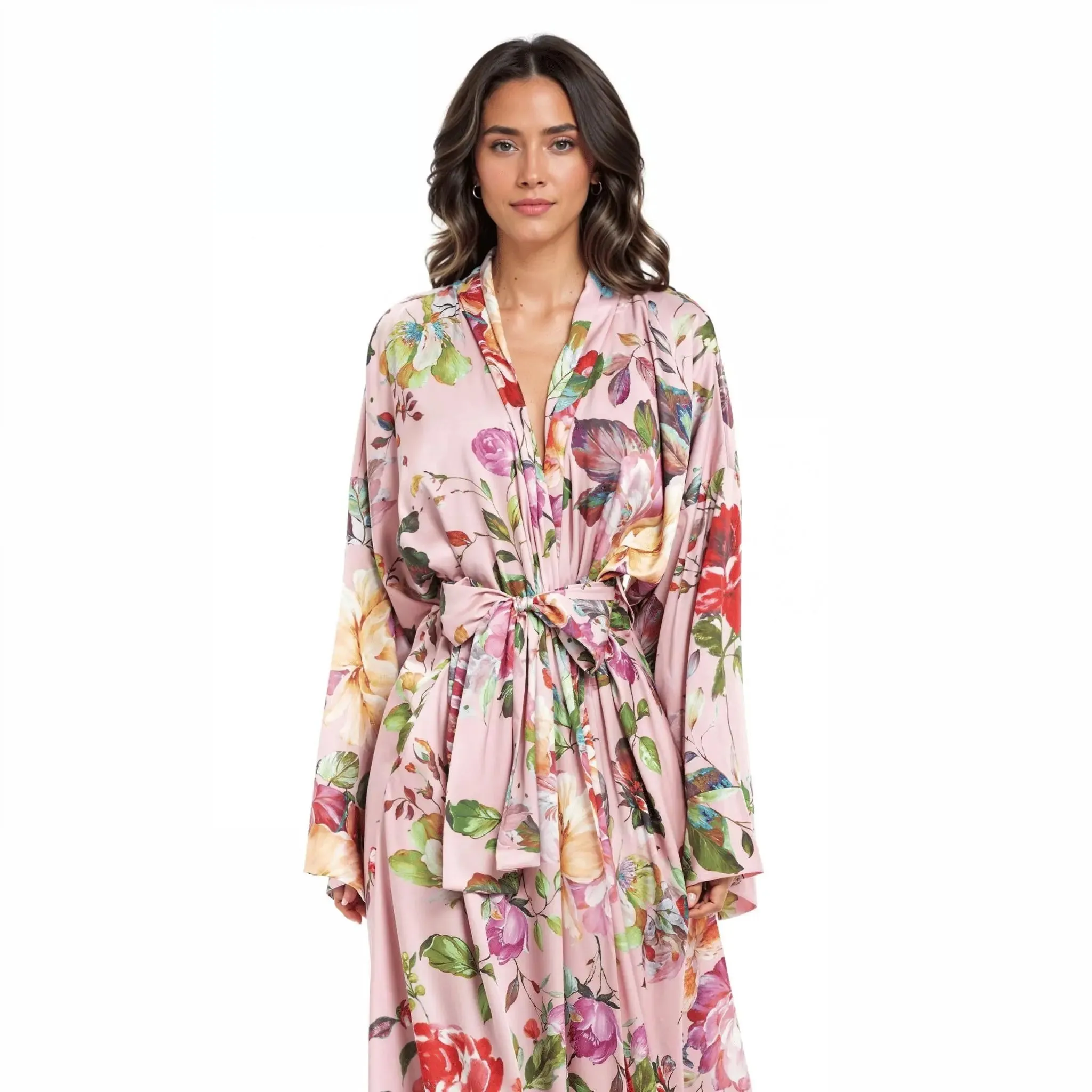 Peach Garden floral Robe