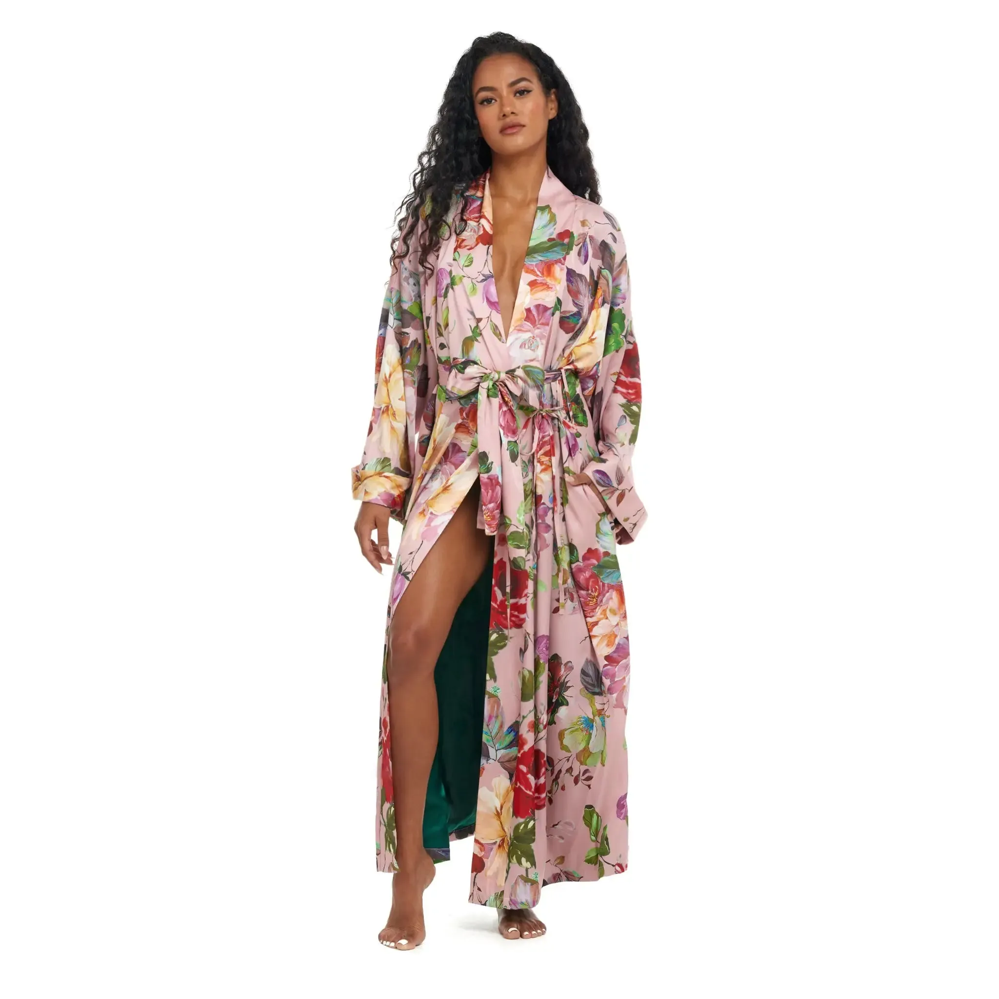 Peach Garden floral Robe