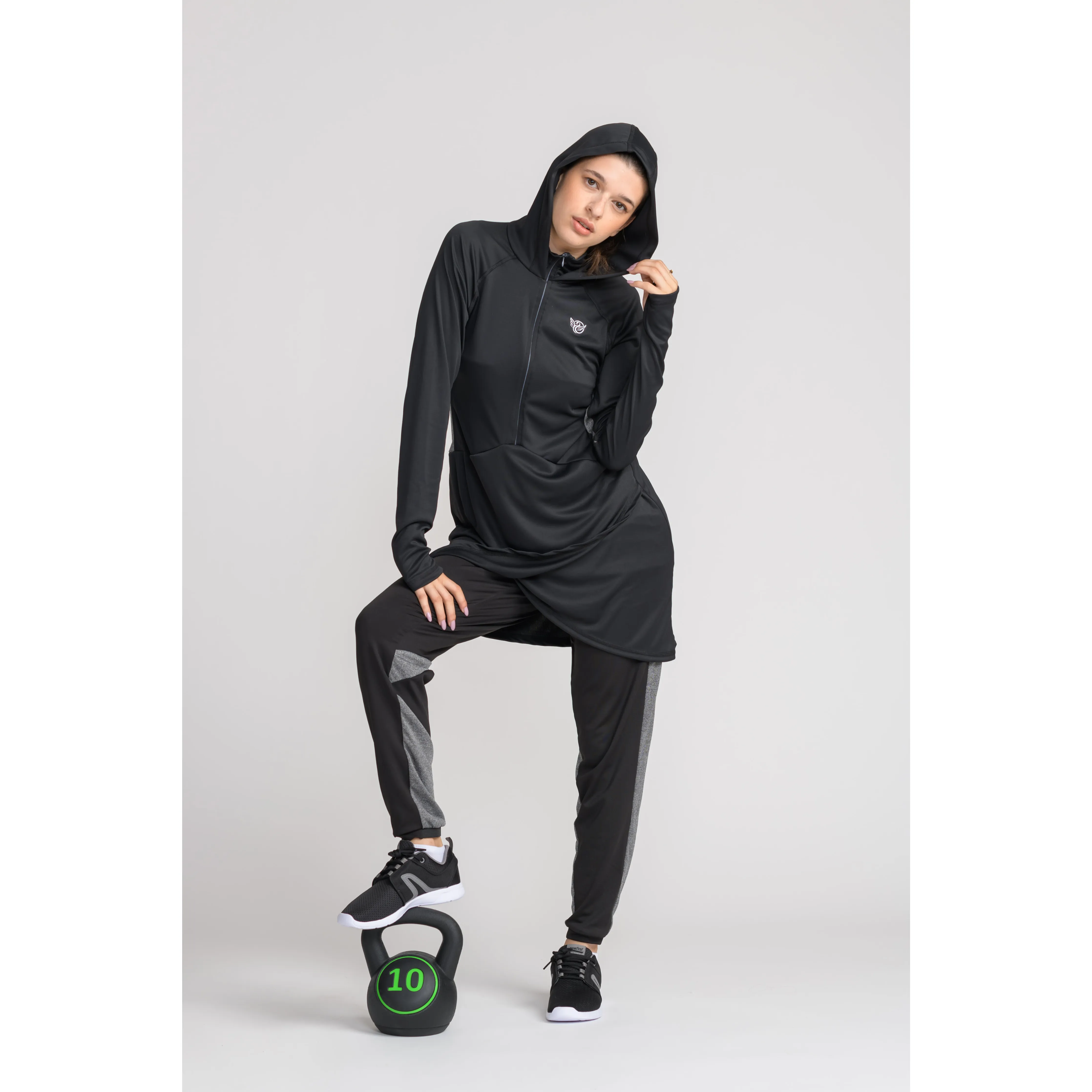Performance Tech Hooded Top - Black