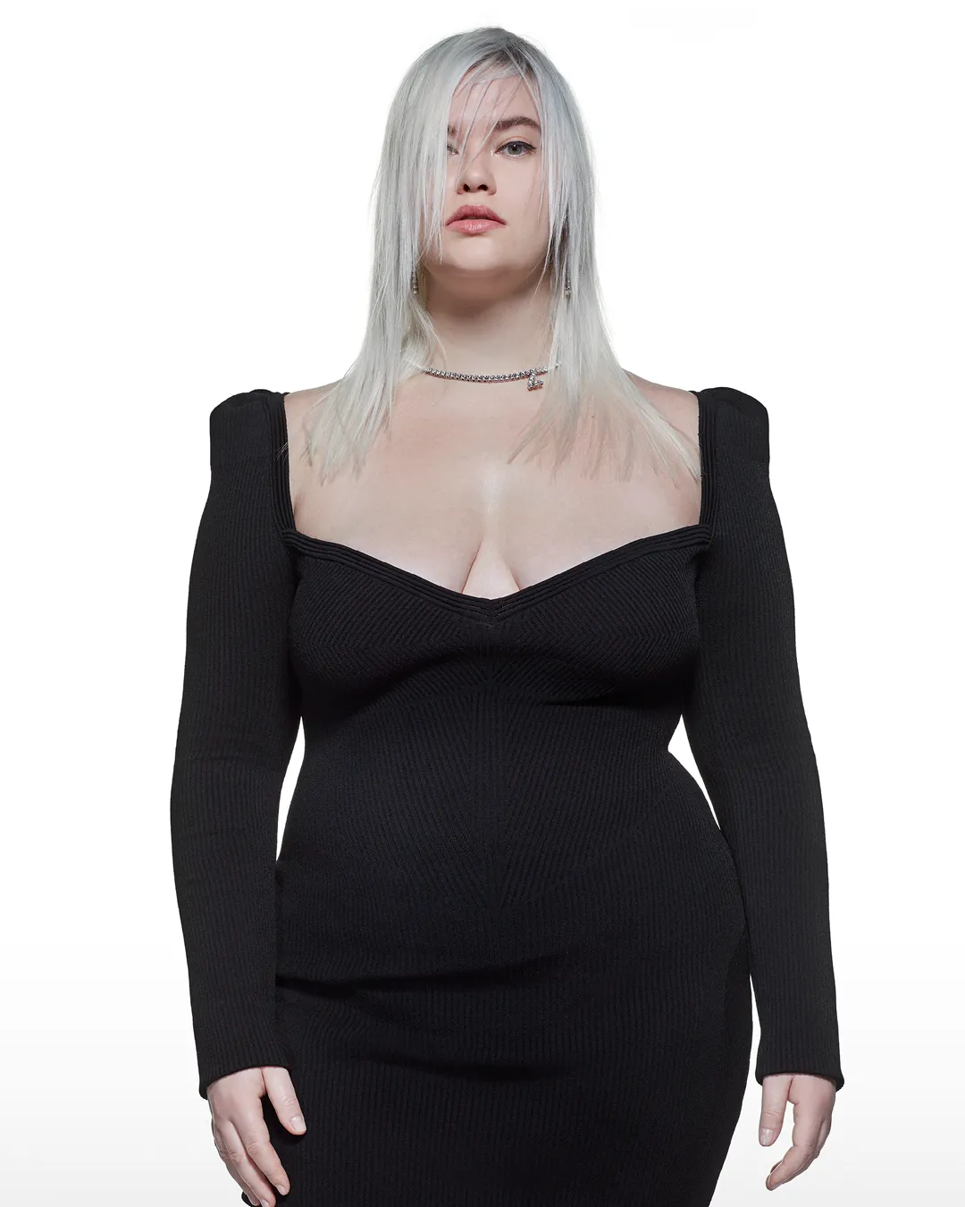 PUFF SHOULDER DRESS - BLACK