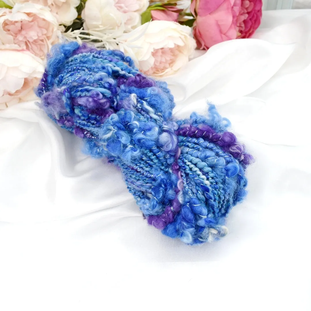 Purple Opal Hand Spun Shagy Art Yarn
