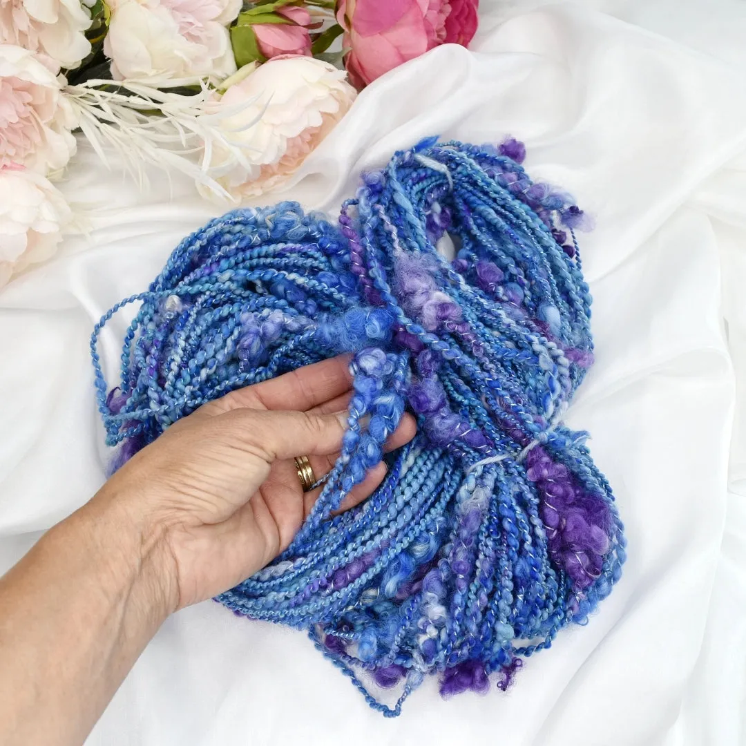 Purple Opal Hand Spun Shagy Art Yarn