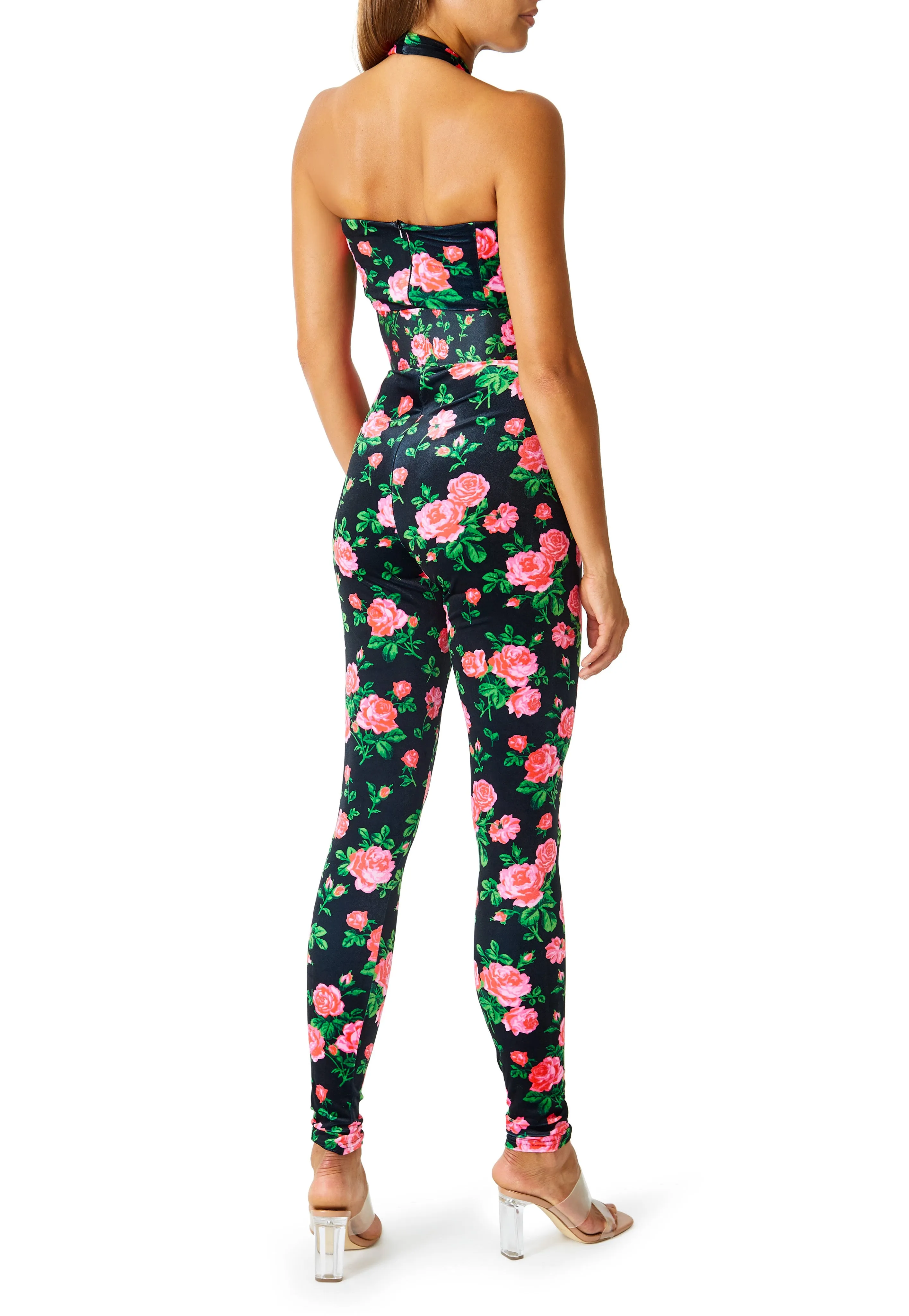 Rouge Halter Belted Jumpsuit