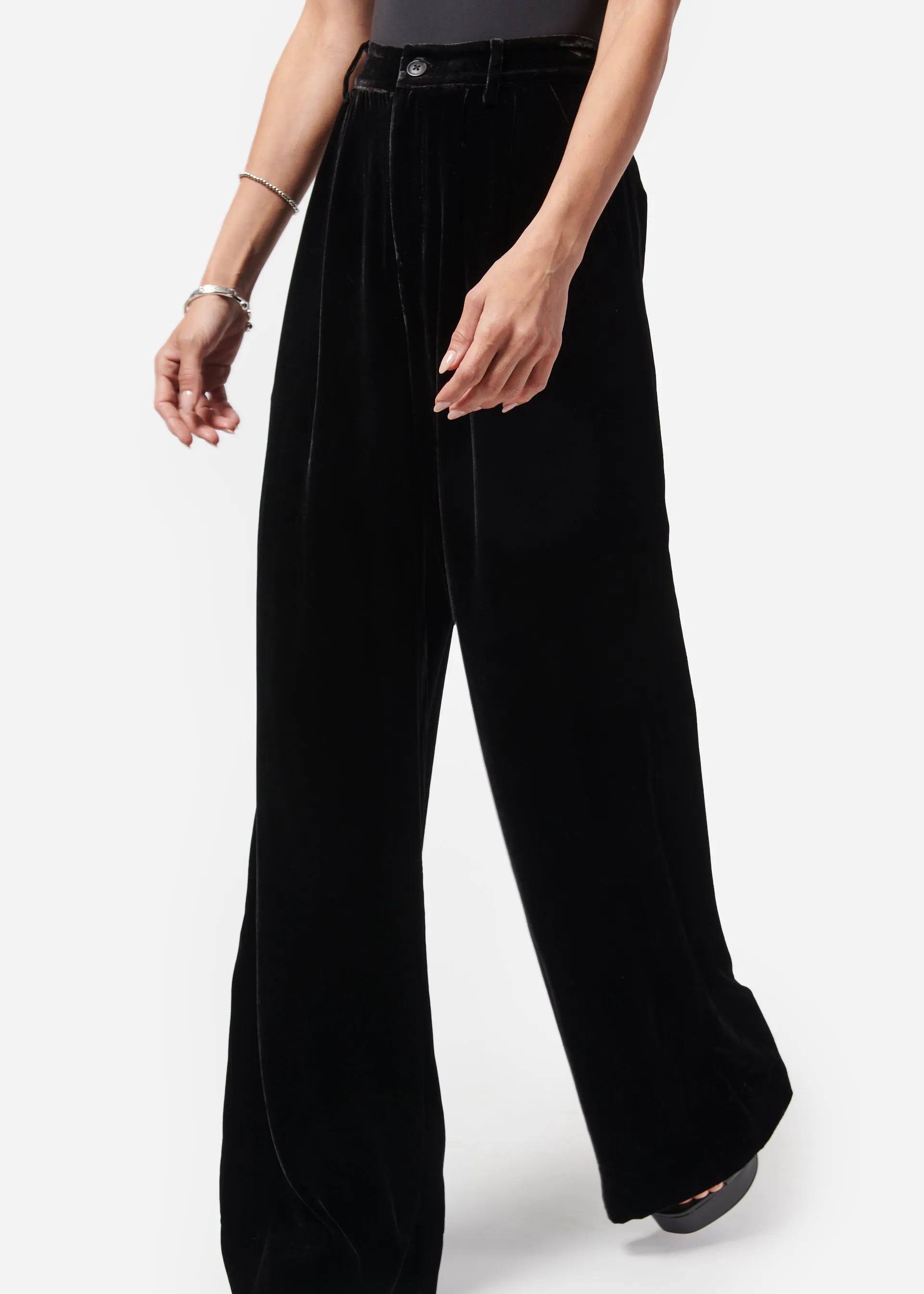 Rylie Velvet Pant Black