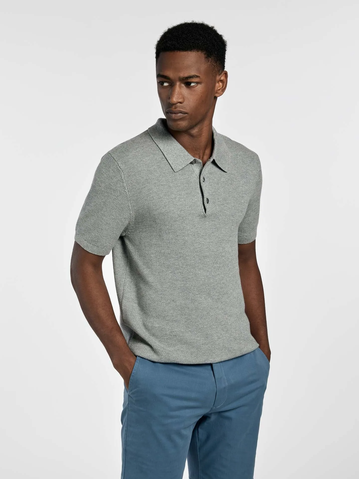 Short sleeve polo sweater