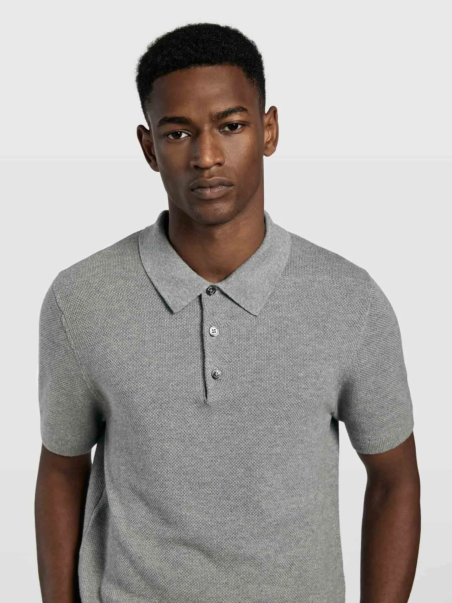 Short sleeve polo sweater