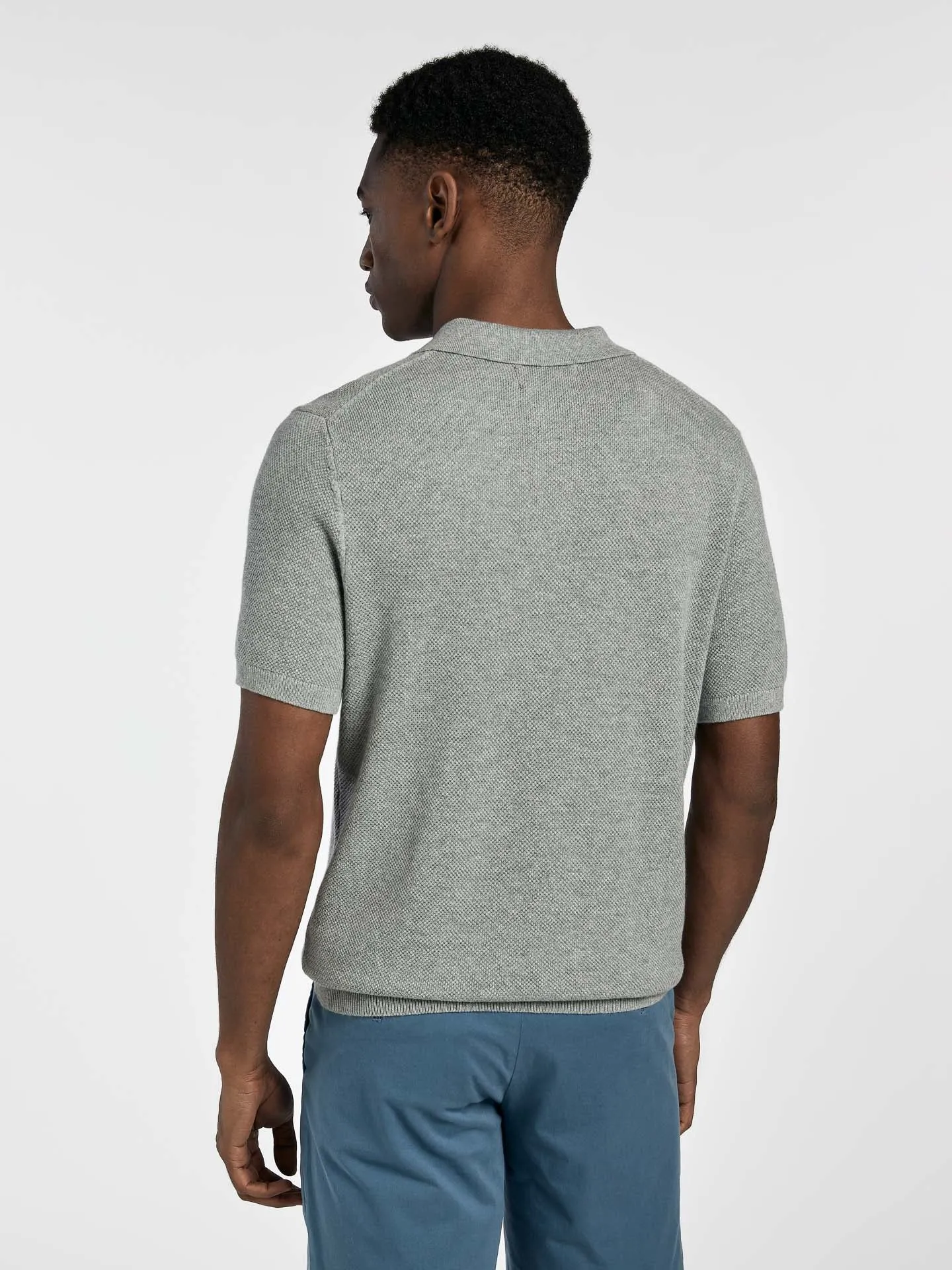 Short sleeve polo sweater