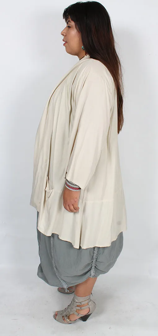 SUNHeart Oatmeal Tibet Kimono Jacket Boho Resort Wear Sm-3x 