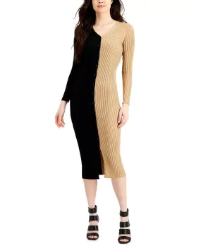 Taylor Ribbed Two-Tone Sweater Dress