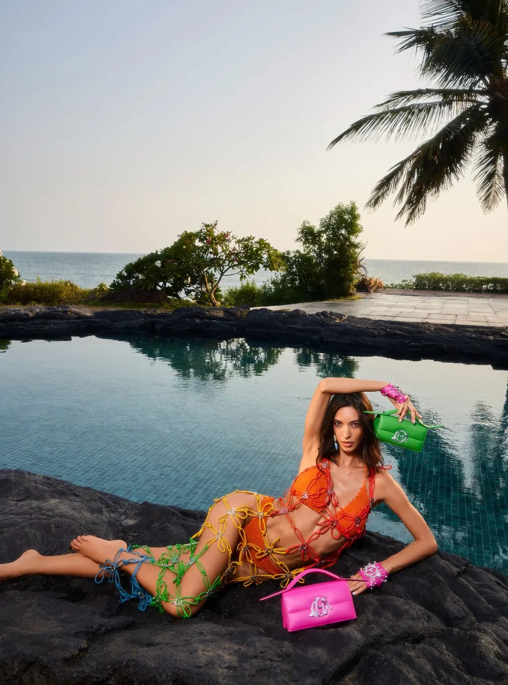 The Holiday Raffia Dress in Multicolour