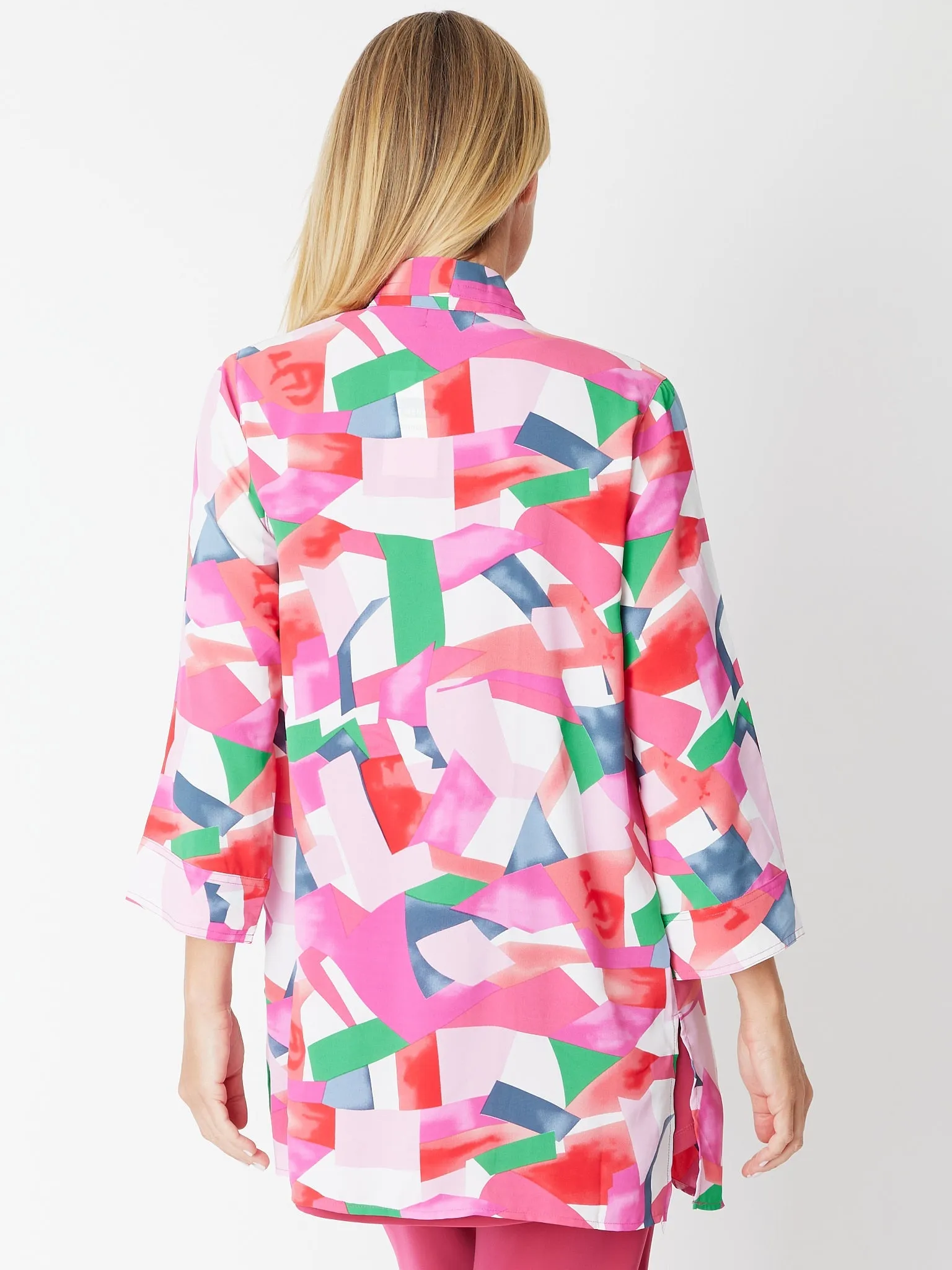 Tropical Long Line Digital Jacket- Hotpink 30298