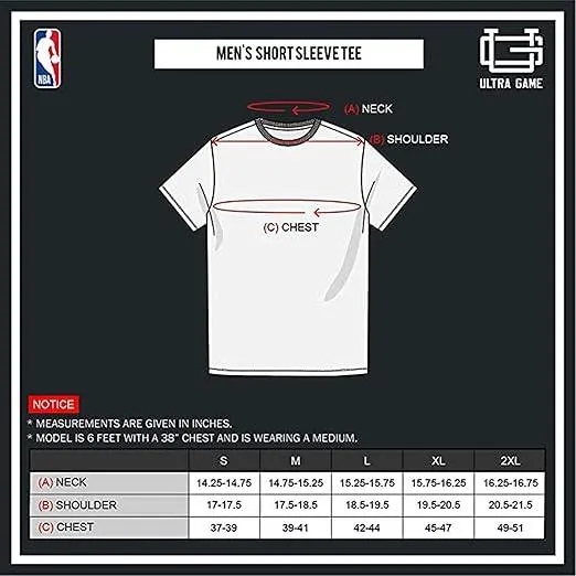 Ultra Game Men's NBA Atlanta Hawks Arched Plexi Short Sleeve T-Shirt|Atlanta Hawks