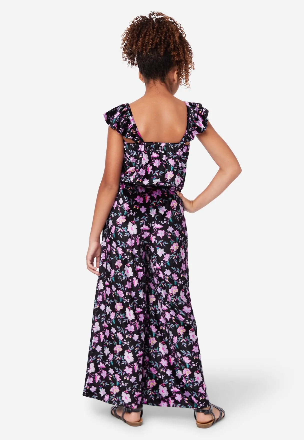 Velvet Floral Jumpsuit