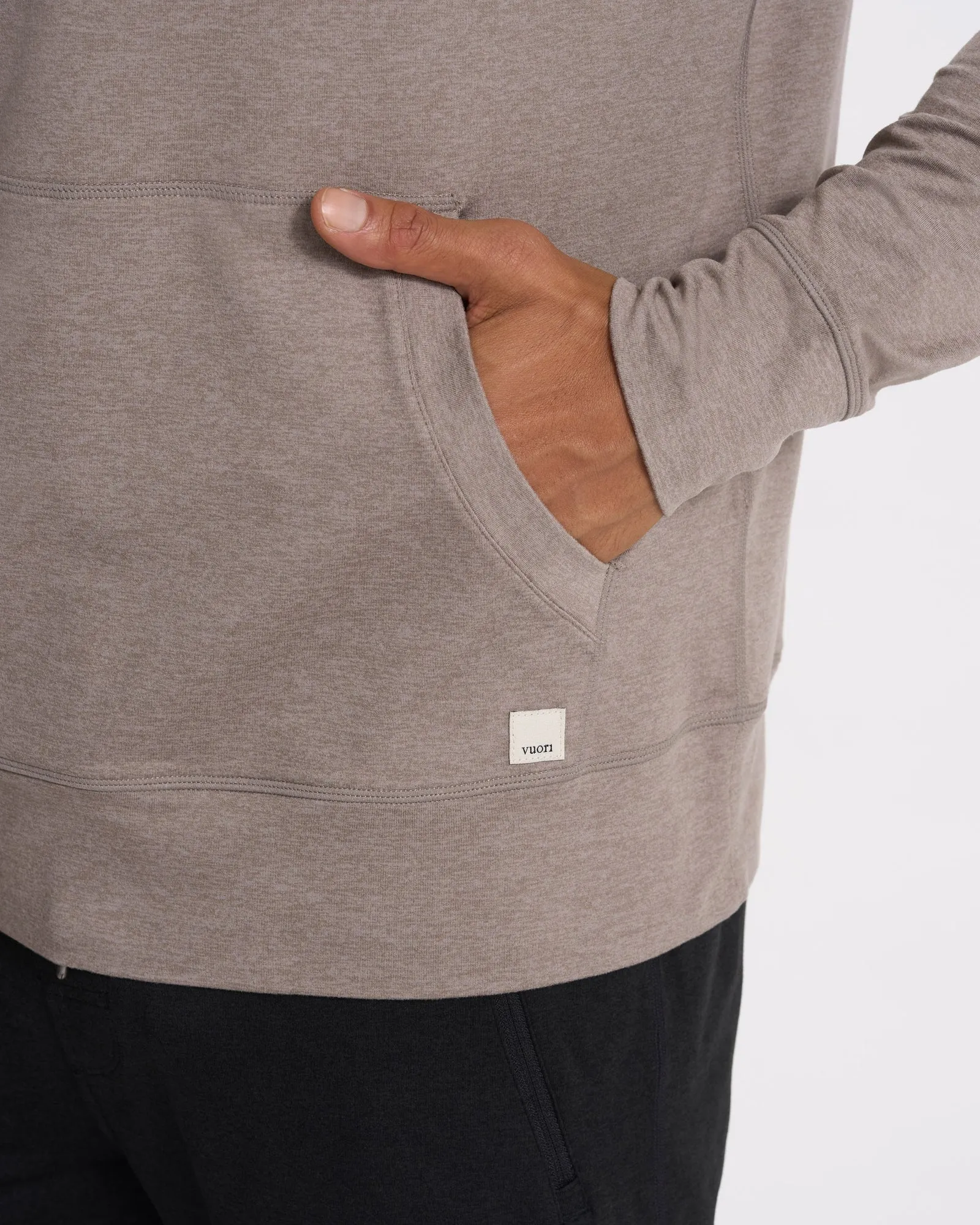 Vuori Walnut Heather 1/2 Zip Ponto Performance Hoodie