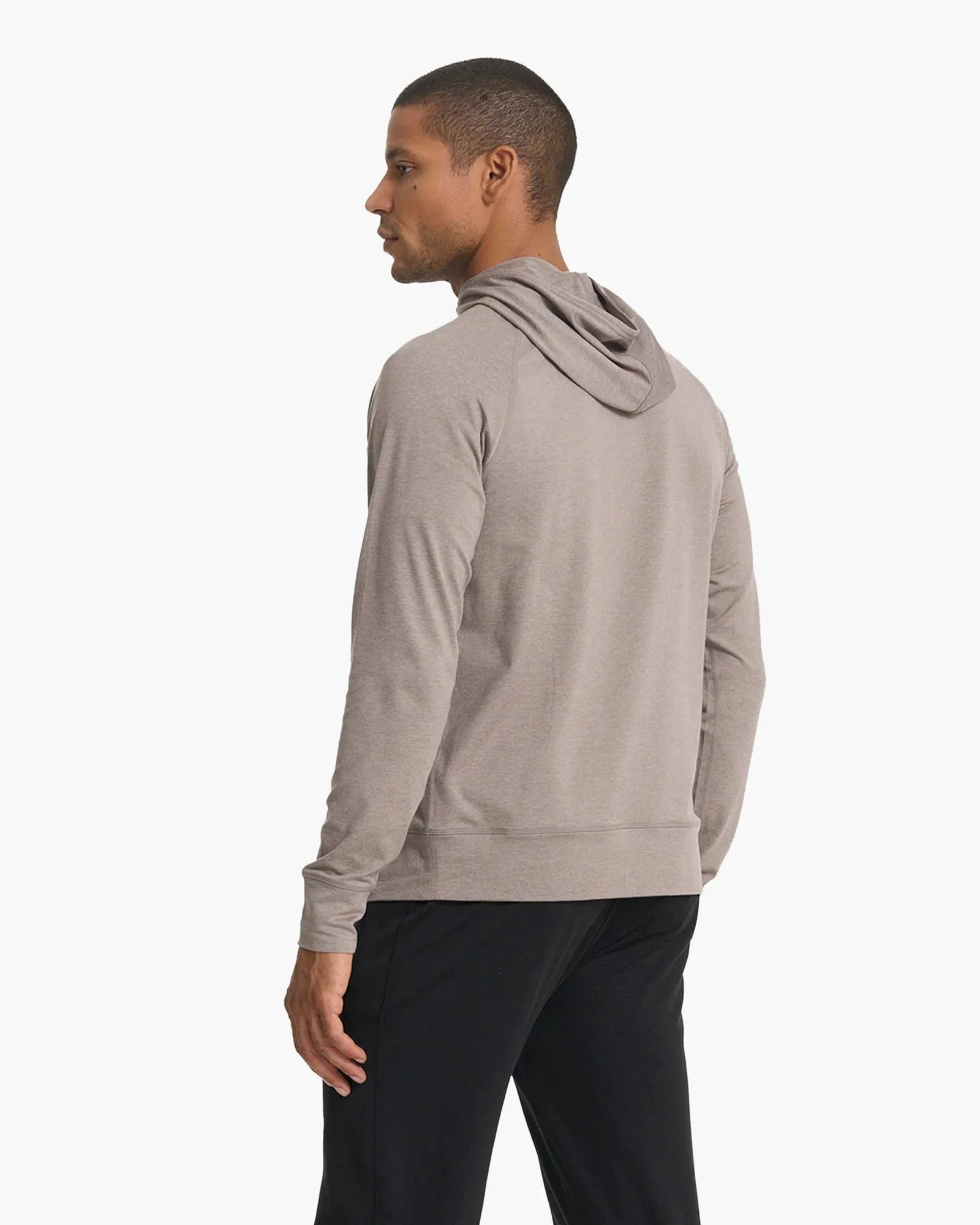 Vuori Walnut Heather 1/2 Zip Ponto Performance Hoodie