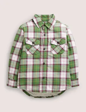 Woven Shacket-Pink Check