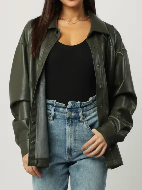 YARA SHIRT JACKET CHARLESTON GREEN