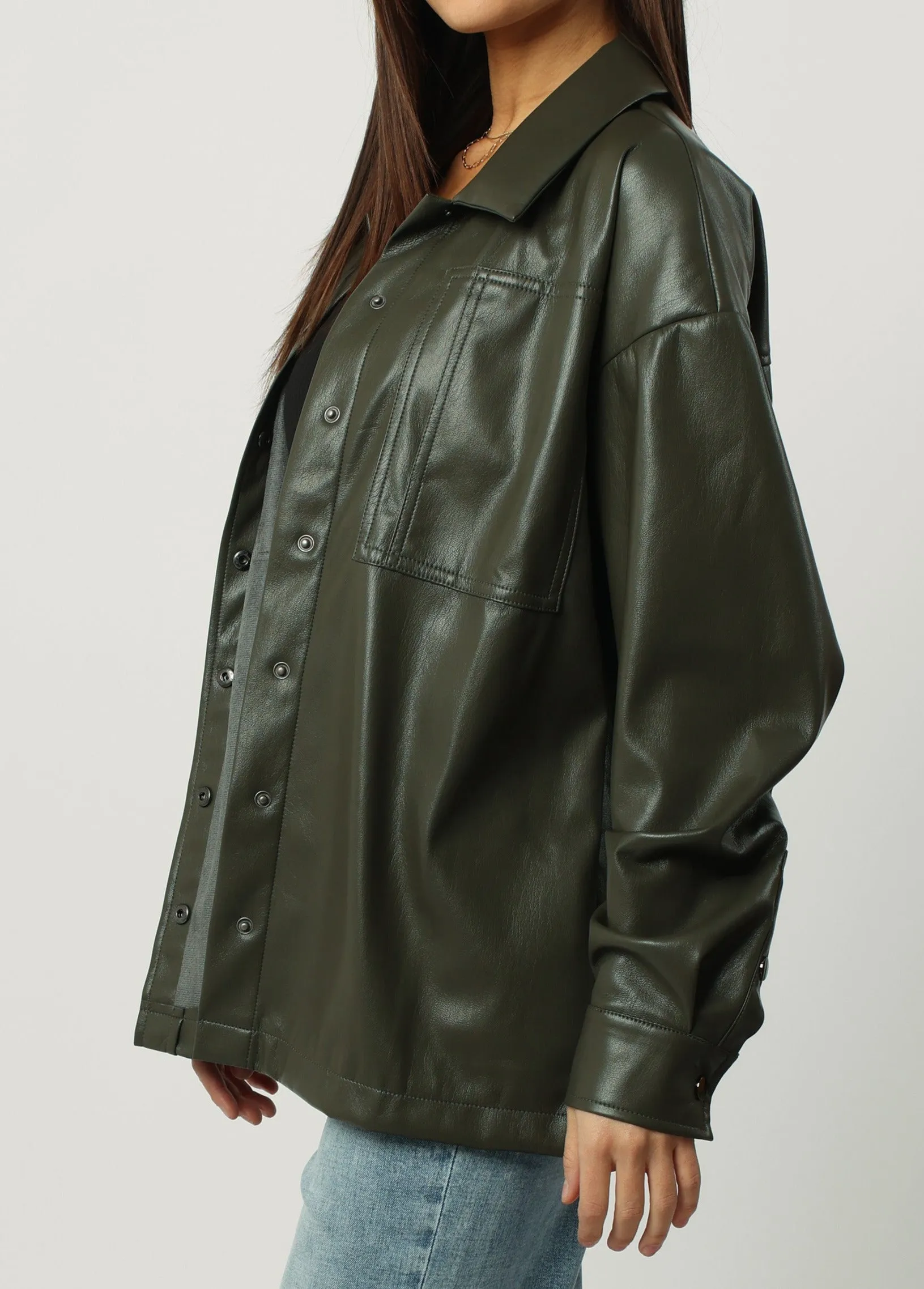 YARA SHIRT JACKET CHARLESTON GREEN