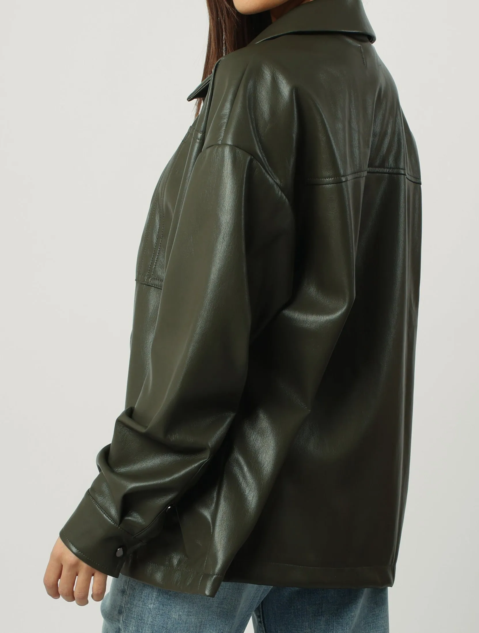 YARA SHIRT JACKET CHARLESTON GREEN
